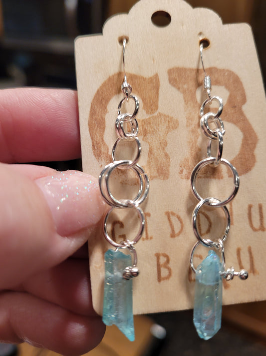 Blue Quartz Dangle Earrings